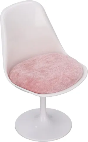 Dollhouse Round Feet Casual Rotatable Chair, Dollhouse Furniture Office Chair Bar Chair for 1:6 Scale Doll House Handlebargrip Simulation Furniture(Without Armrest£©