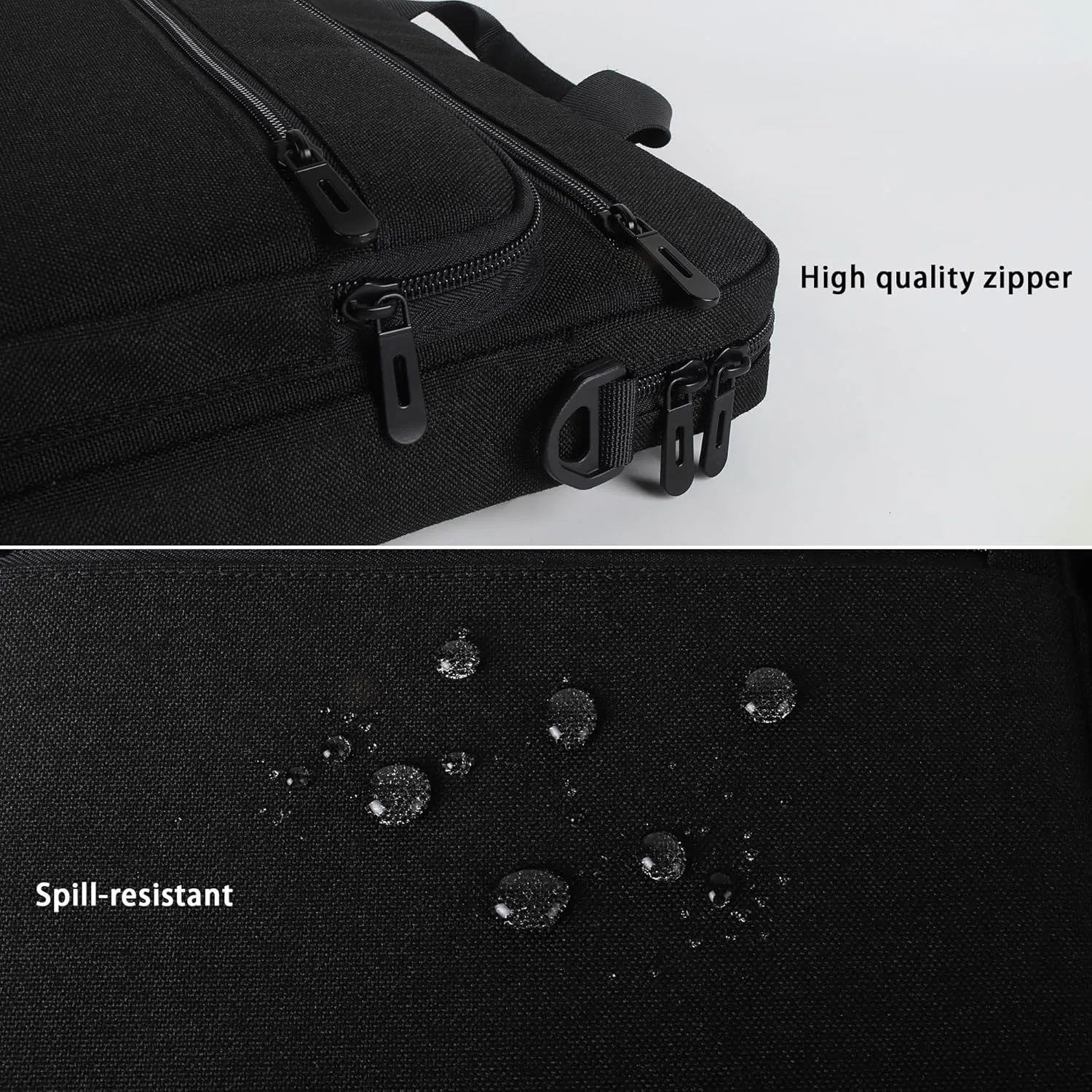 DOMISO 15.6 Inch Business Laptop Briefcase Messenger Shoulder Bag Protective Carrying Case for 15.6" New MacBook/Lenovo Yoga 720 IdeaPad 310 320 / Aspire E15 / HP ENVY 15 / Dell XPS 15, Black