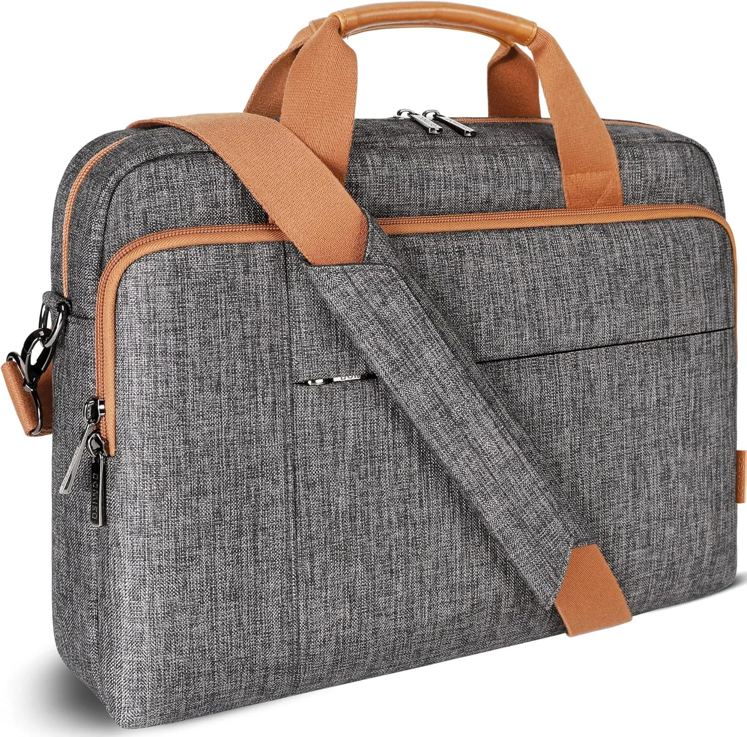 DOMISO 15.6 inch Laptop Bag Business Briefcase Water-resistant Notebook Messenger Shoulder Bag for 15.6" ASUS ZenBook Chromebook 15/HP Pavilion 15/Lenovo Ideapad ThinkPad/Dell Inspiron,Dark Grey