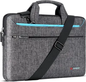 DOMISO 15.6 inch Laptop Sleeve Shoulder Bag Water-Resistant Protective Messenger Bag Business Briefcase Handbag for 15.6" Notebook/Yoga 720 IdeaPad 310 320 ThinkPad T570/HP Envy 15, Blue