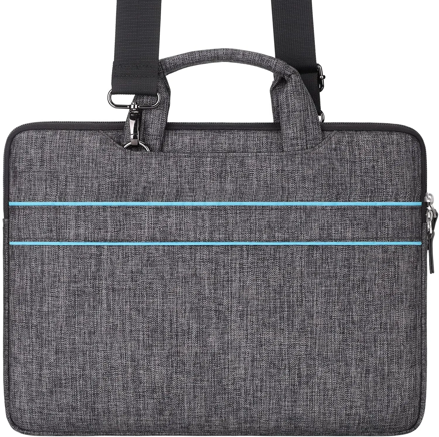 DOMISO 15.6 inch Laptop Sleeve Shoulder Bag Water-Resistant Protective Messenger Bag Business Briefcase Handbag for 15.6" Notebook/Yoga 720 IdeaPad 310 320 ThinkPad T570/HP Envy 15, Blue