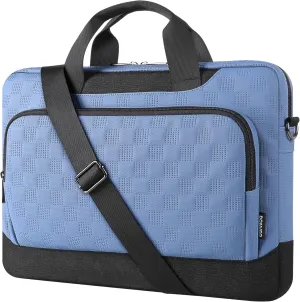 DOMISO 17-17.3 inch Laptop Sleeve Business Briefcase 17 inch Laptop Bag Waterproof 17 inch Laptop Case for Men Women Business Office Work Computer Bag 17 inch Messenger Shoulder Bag,Blue