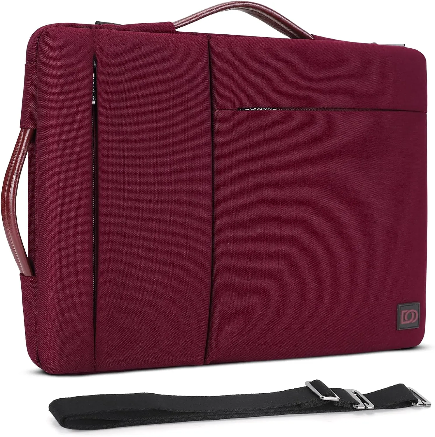 DOMISO 17 Inch Laptop Sleeve Shoulder Bag Water-Resistant Protective Case for 17.3" Dell Inspiron/MSI GS73VR Stealth Pro/Lenovo IdeaPad 300 320 321/ HP ENVY 17/ LG Gram 17"/ ROG STRIX GL702VS,Fuchsia