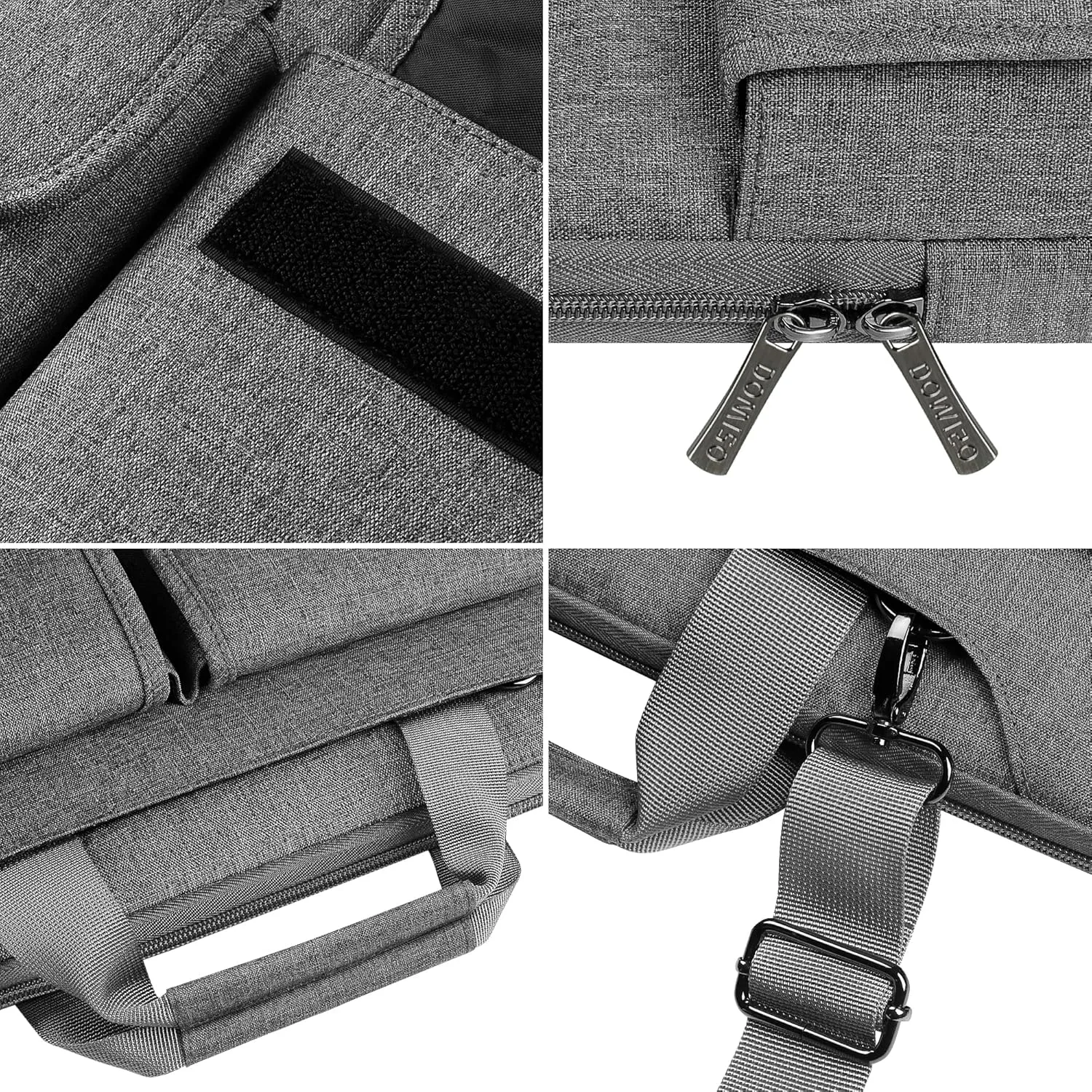 DOMISO 17 Inch Multifunctionalt Laptop Sleeve17 Inch Laptop Shoulder Bag Compatible with 17.3" HP Pavilion 17/DELL Precision 7710/Lenovo/ASUS,Grey