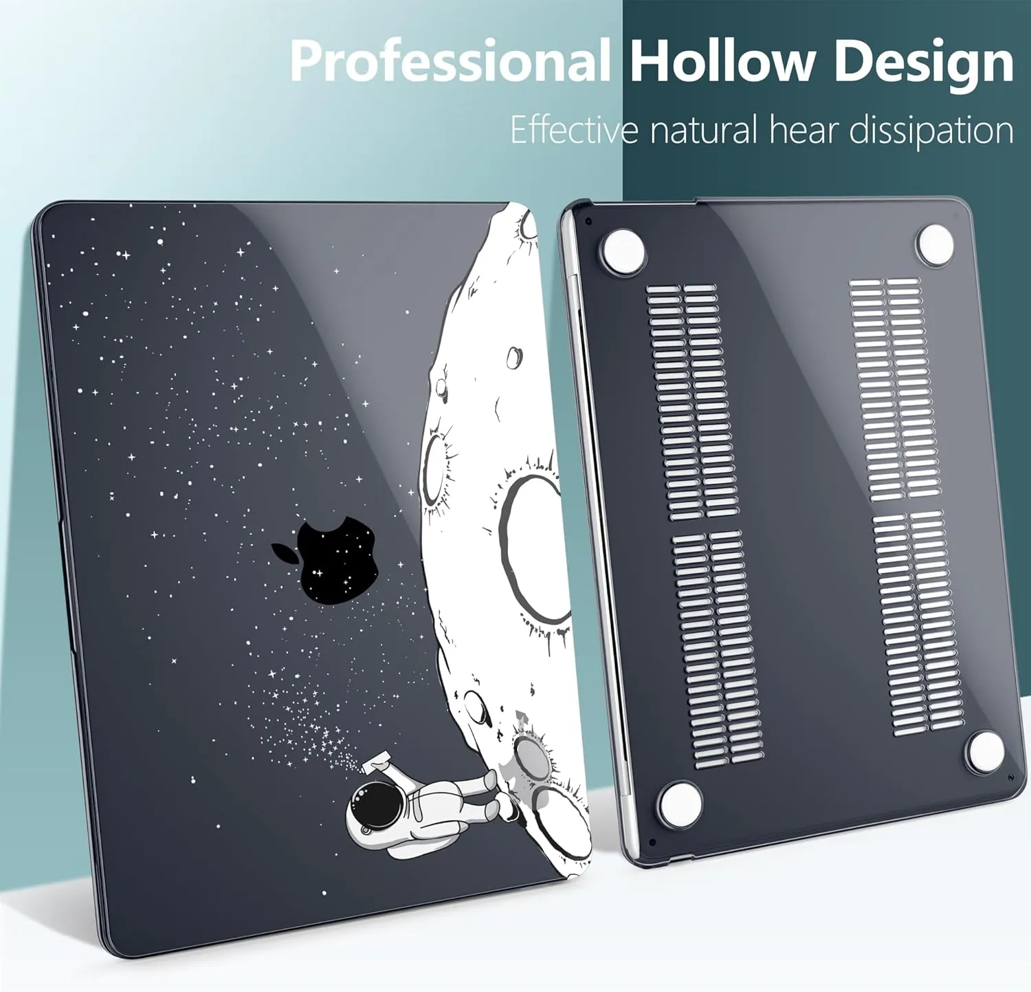 DONGKE for M4 MacBook Air 13.6 Inch Case 2025 2024 2023 2022 Model A3240 A3113 A2681 M3 M2 Chip, Plastic Hard Shell Case Cover with Touch ID for MacBook Air 13 Inch M4 - Astronaut