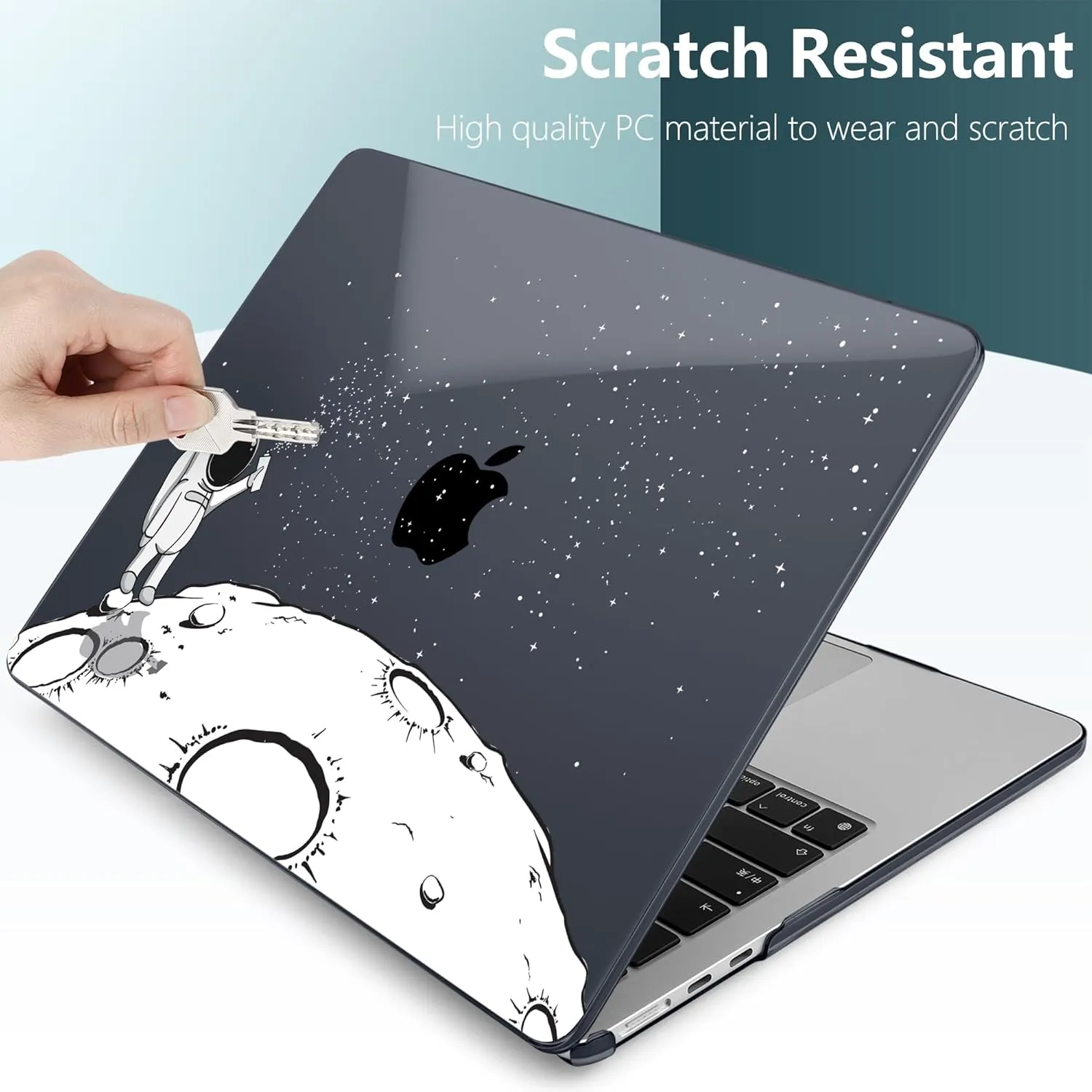 DONGKE for M4 MacBook Air 13.6 Inch Case 2025 2024 2023 2022 Model A3240 A3113 A2681 M3 M2 Chip, Plastic Hard Shell Case Cover with Touch ID for MacBook Air 13 Inch M4 - Astronaut