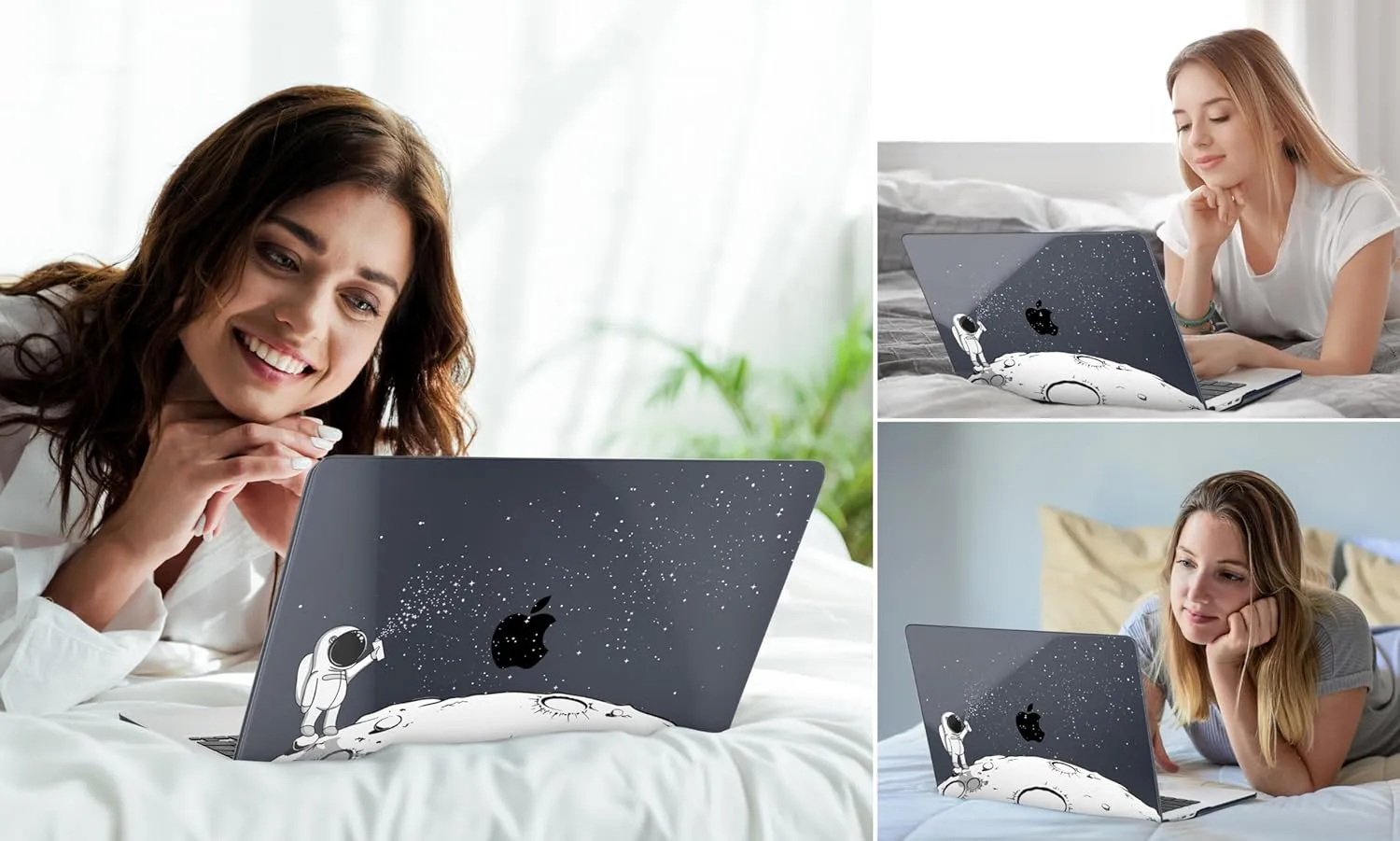 DONGKE for M4 MacBook Air 13.6 Inch Case 2025 2024 2023 2022 Model A3240 A3113 A2681 M3 M2 Chip, Plastic Hard Shell Case Cover with Touch ID for MacBook Air 13 Inch M4 - Astronaut