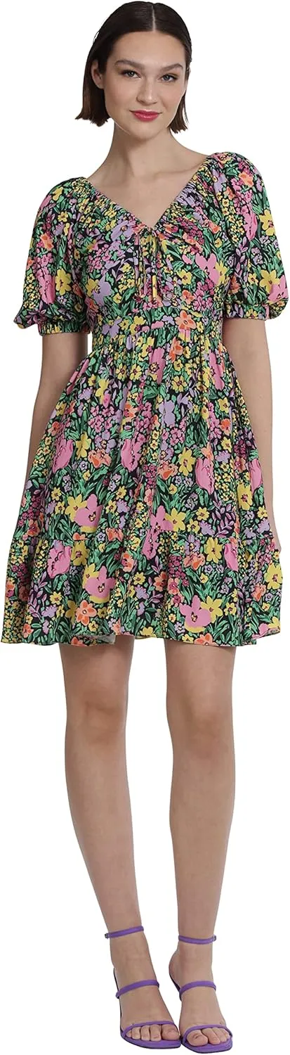 Donna Morgan Women's Fun Print Colorful Dress Dressy Casual Day Event Party Date
