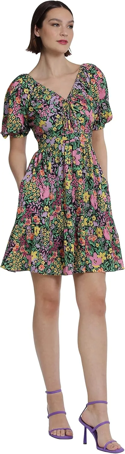 Donna Morgan Women's Fun Print Colorful Dress Dressy Casual Day Event Party Date