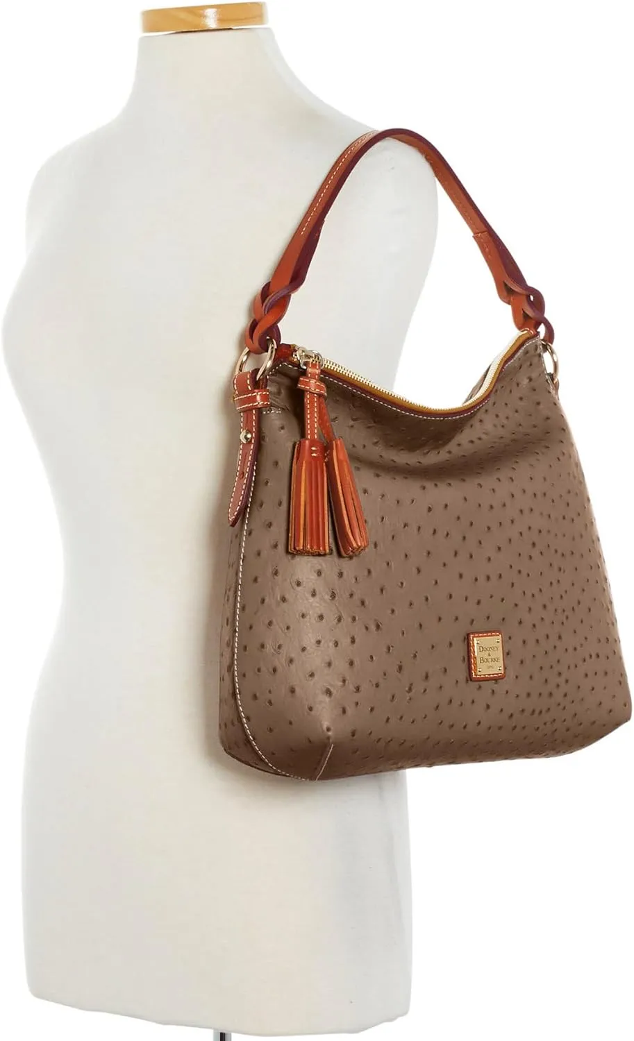 Dooney & Bourke Handbag, Ostrich Twist Strap Hobo Shoulder Bag