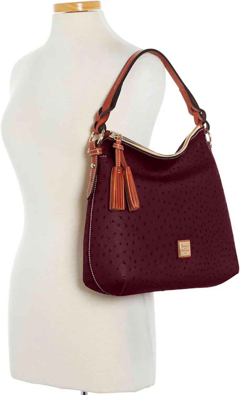 Dooney & Bourke Handbag, Ostrich Twist Strap Hobo Shoulder Bag