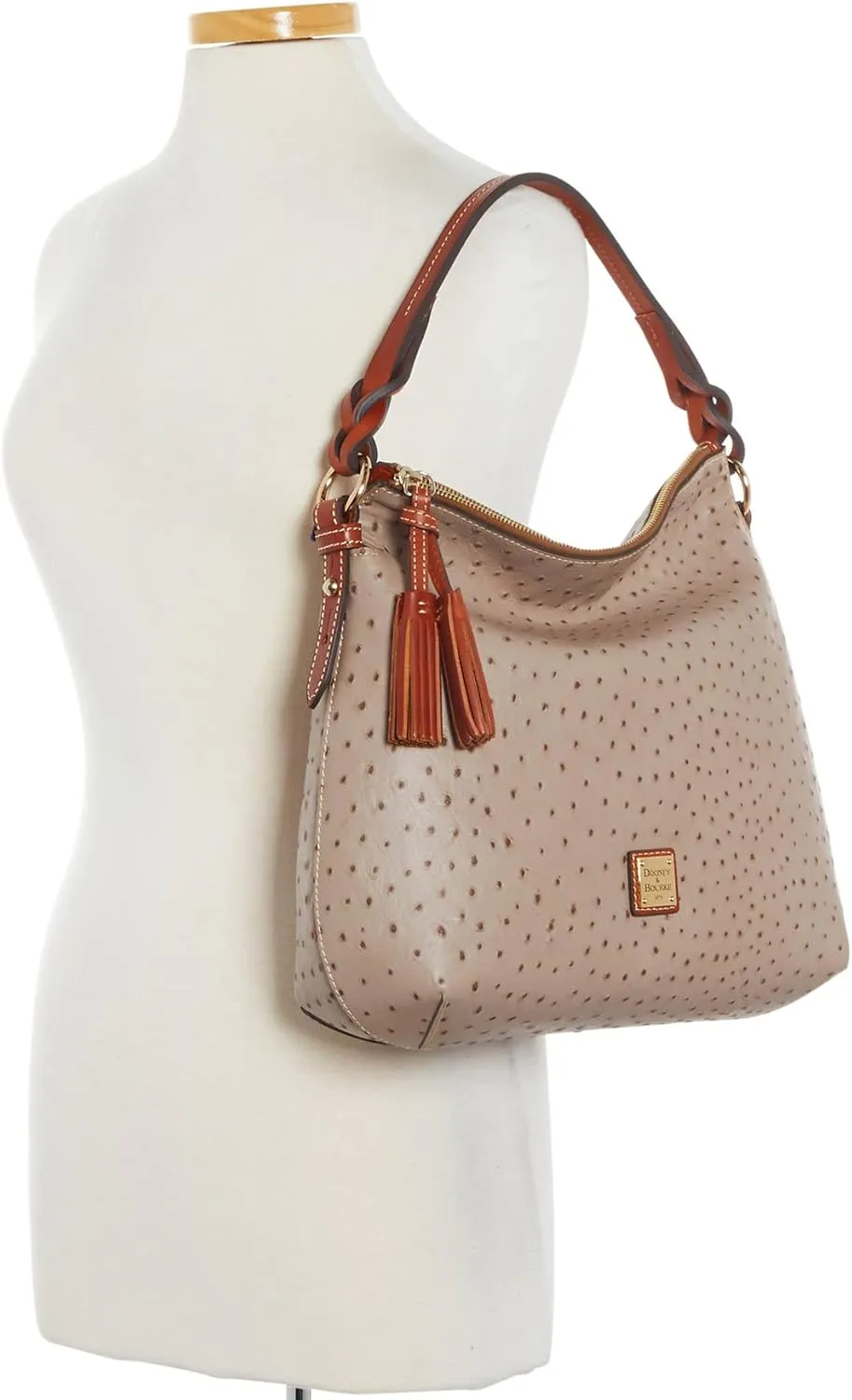 Dooney & Bourke Handbag, Ostrich Twist Strap Hobo Shoulder Bag