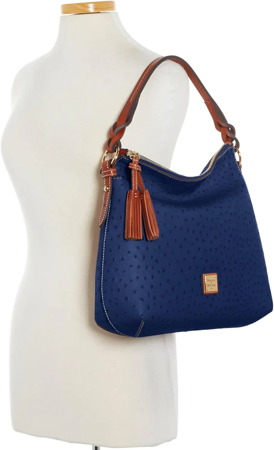 Dooney & Bourke Handbag, Ostrich Twist Strap Hobo Shoulder Bag