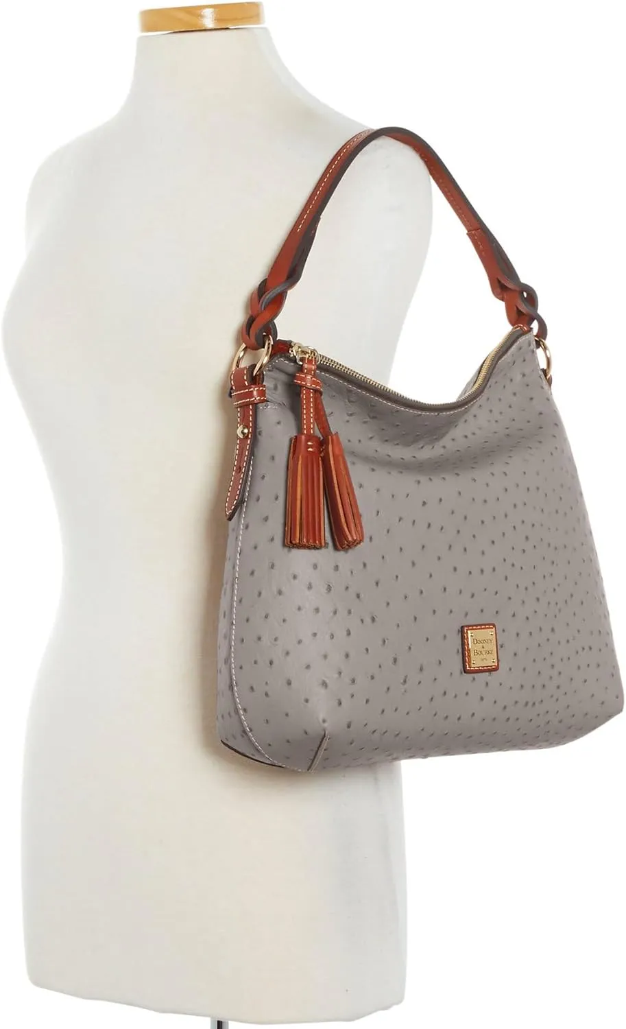 Dooney & Bourke Handbag, Ostrich Twist Strap Hobo Shoulder Bag