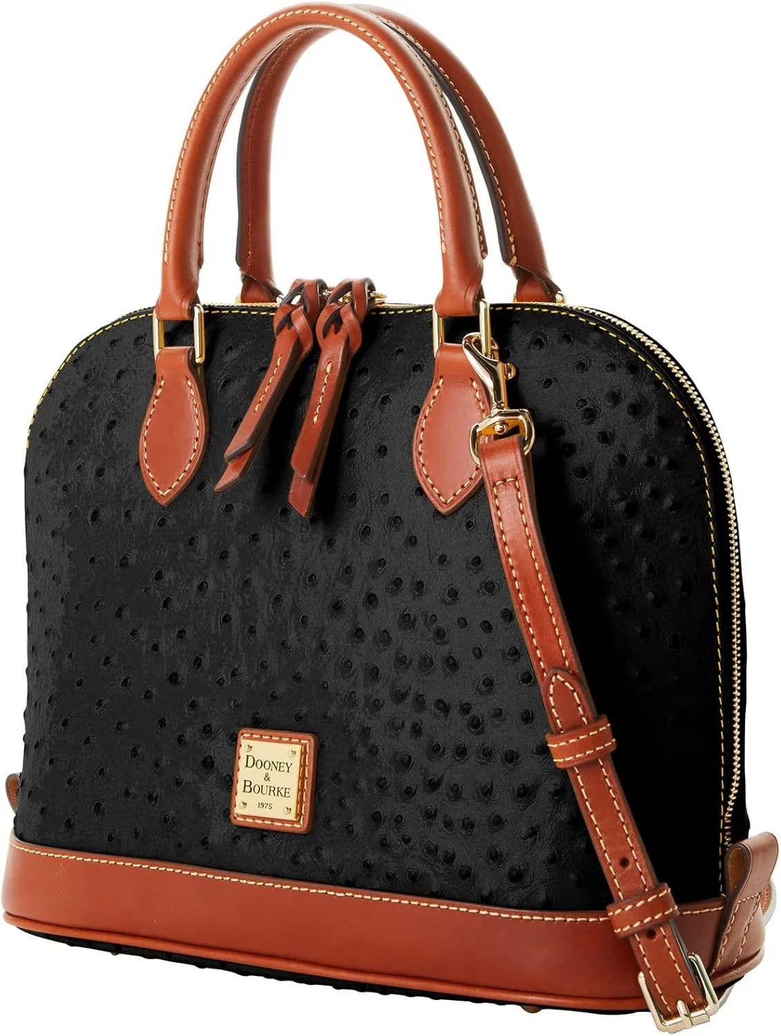 Dooney & Bourke Handbag, Ostrich Zip Zip Satchel