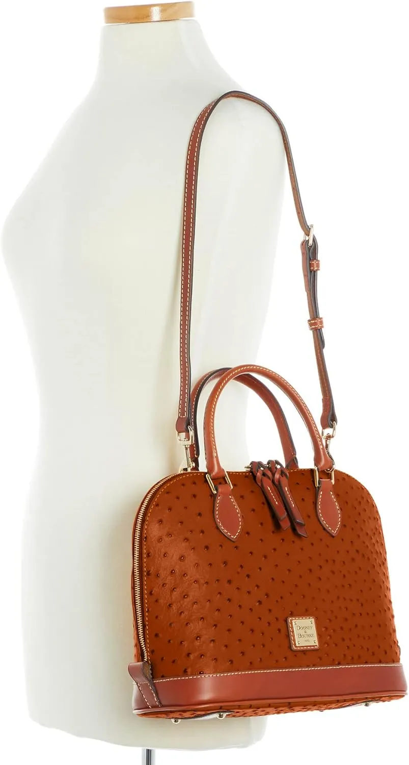 Dooney & Bourke Handbag, Ostrich Zip Zip Satchel