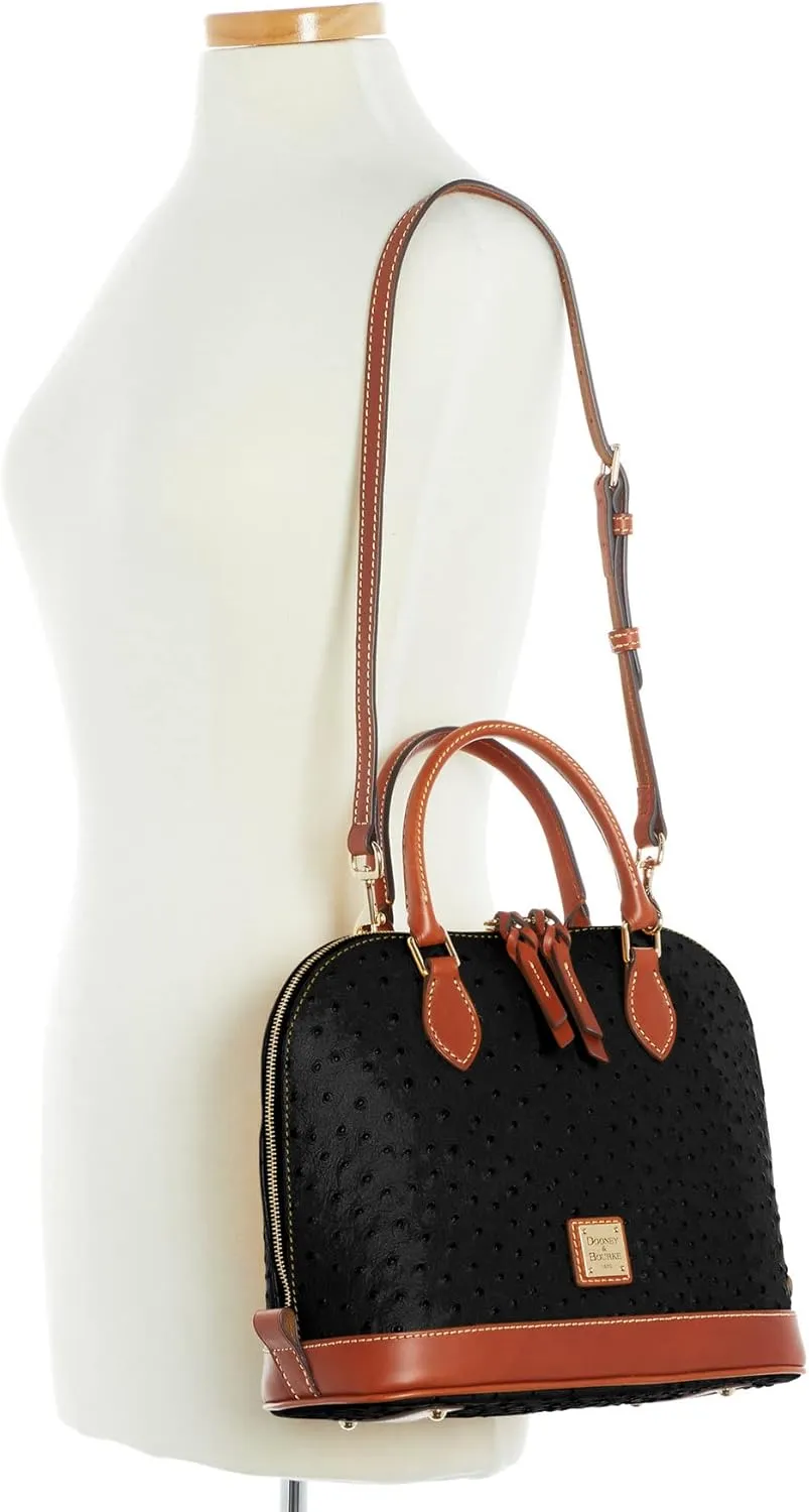 Dooney & Bourke Handbag, Ostrich Zip Zip Satchel