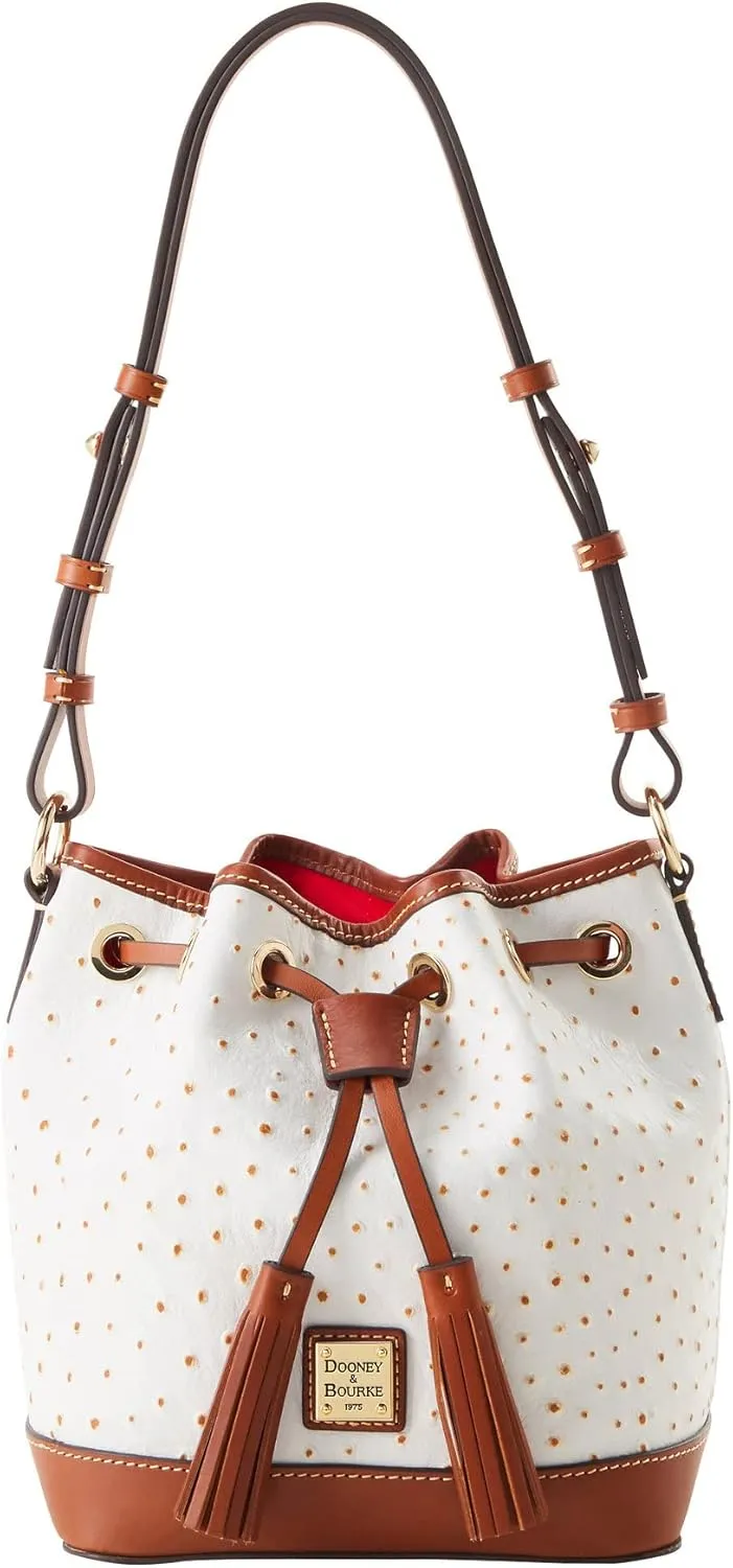 Dooney & Bourke Ostrich Small Drawstring Shoulder Bag