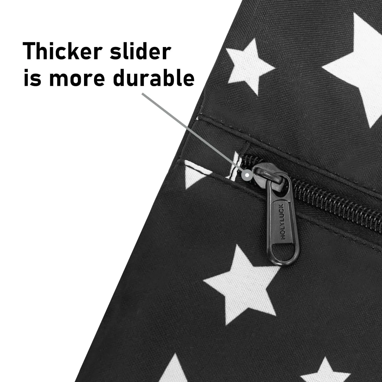 Drawstring Backpack Bag Sport Gym Sackpack Black Background White Star HLC001