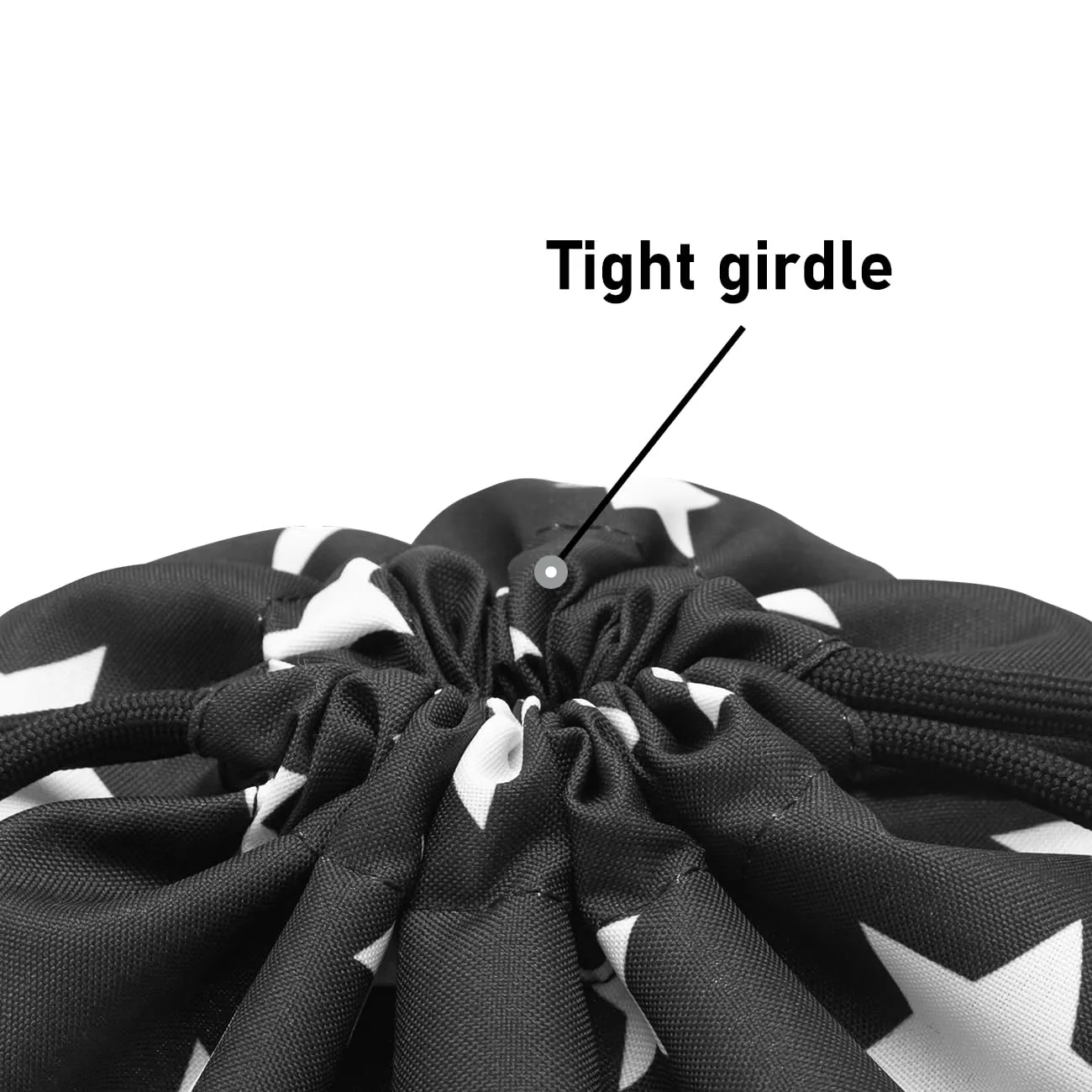 Drawstring Backpack Bag Sport Gym Sackpack Black Background White Star HLC001