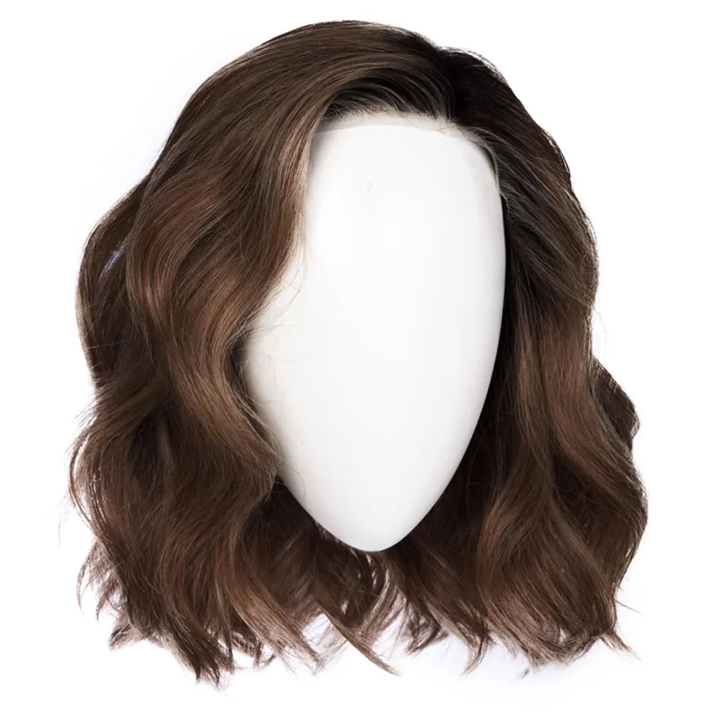 Dress Me Up Shoulder-Length Pageboy Layered and Wavy Wig by Hairuwear, Average Cap, GF4-6 Black Coffee