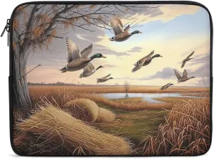 Ducks in Forest Laptop Sleeve 13/15 Inch Briefcase Cover Shockproof Protective Case Handbags Portable Laptop Bag