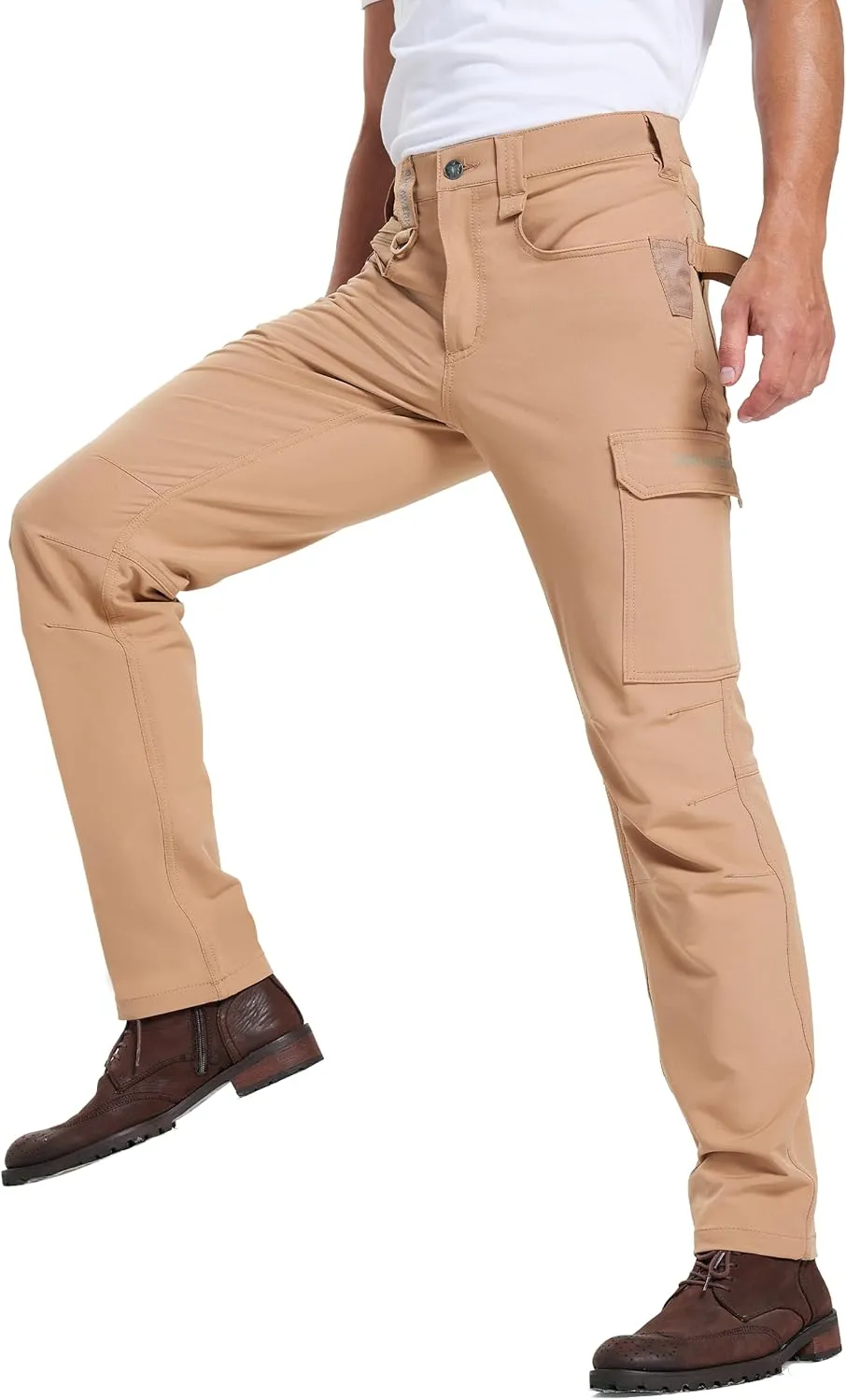 DURAWERK Men's 4-Way Stretch Cargo Pants, Work Pants, Durable Tactical Pants, Lightweight EDC Hiking Pants for Outdoor