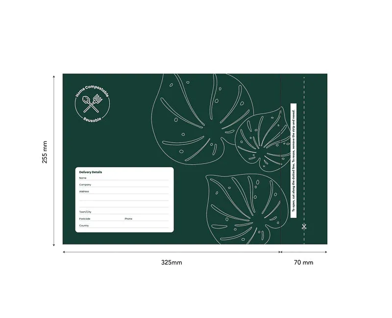 Ecopack Compostable Resealable Courier Bags A5 (1 Pack/25 Bags)