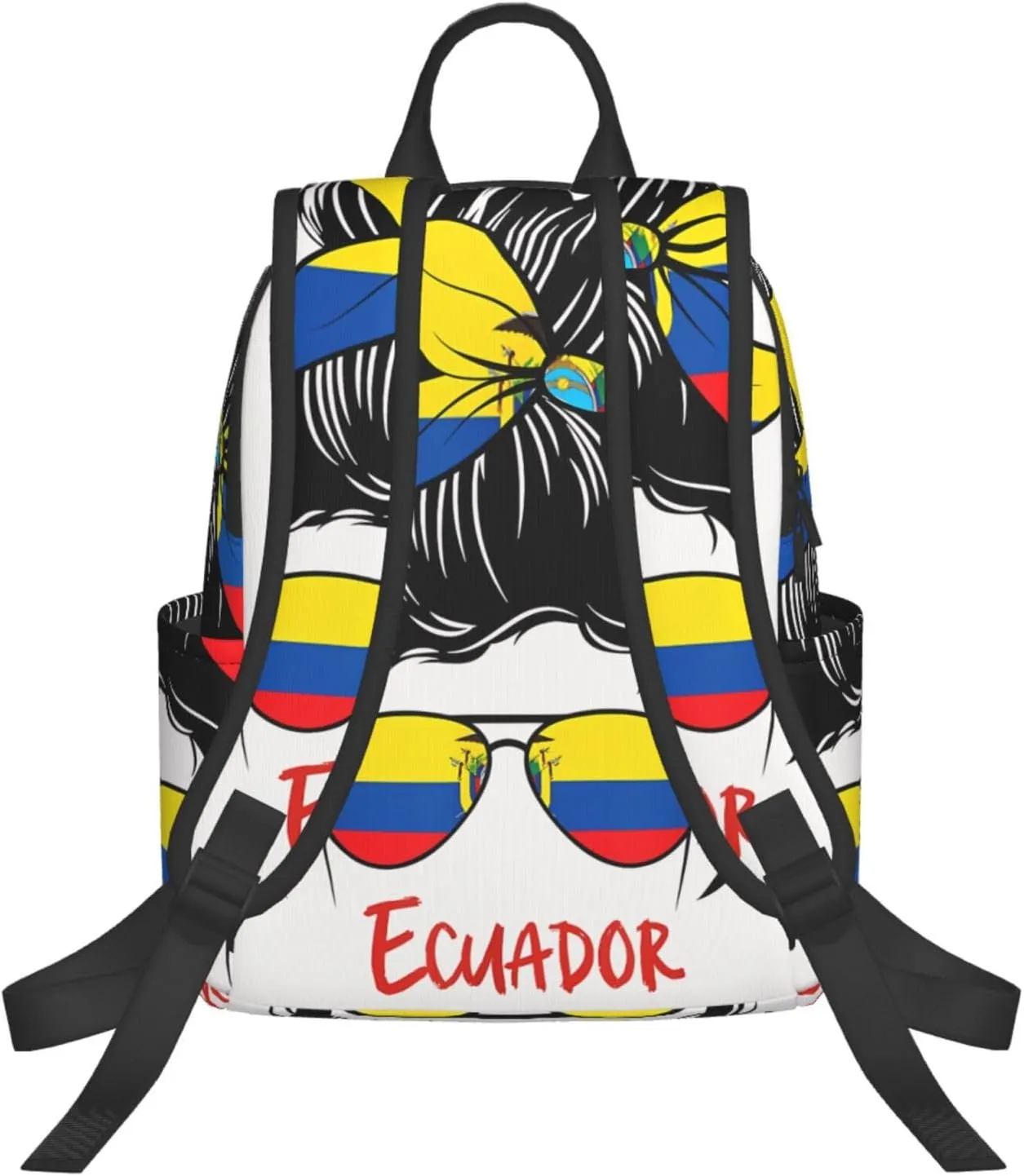 Ecuadorian Women Ecuador Flag Casual Backpacks Large Capacity Laptop Backpack Sports Fitness Rucksack Travel Carry-On Daypack Work Bag for Outdoor Camping