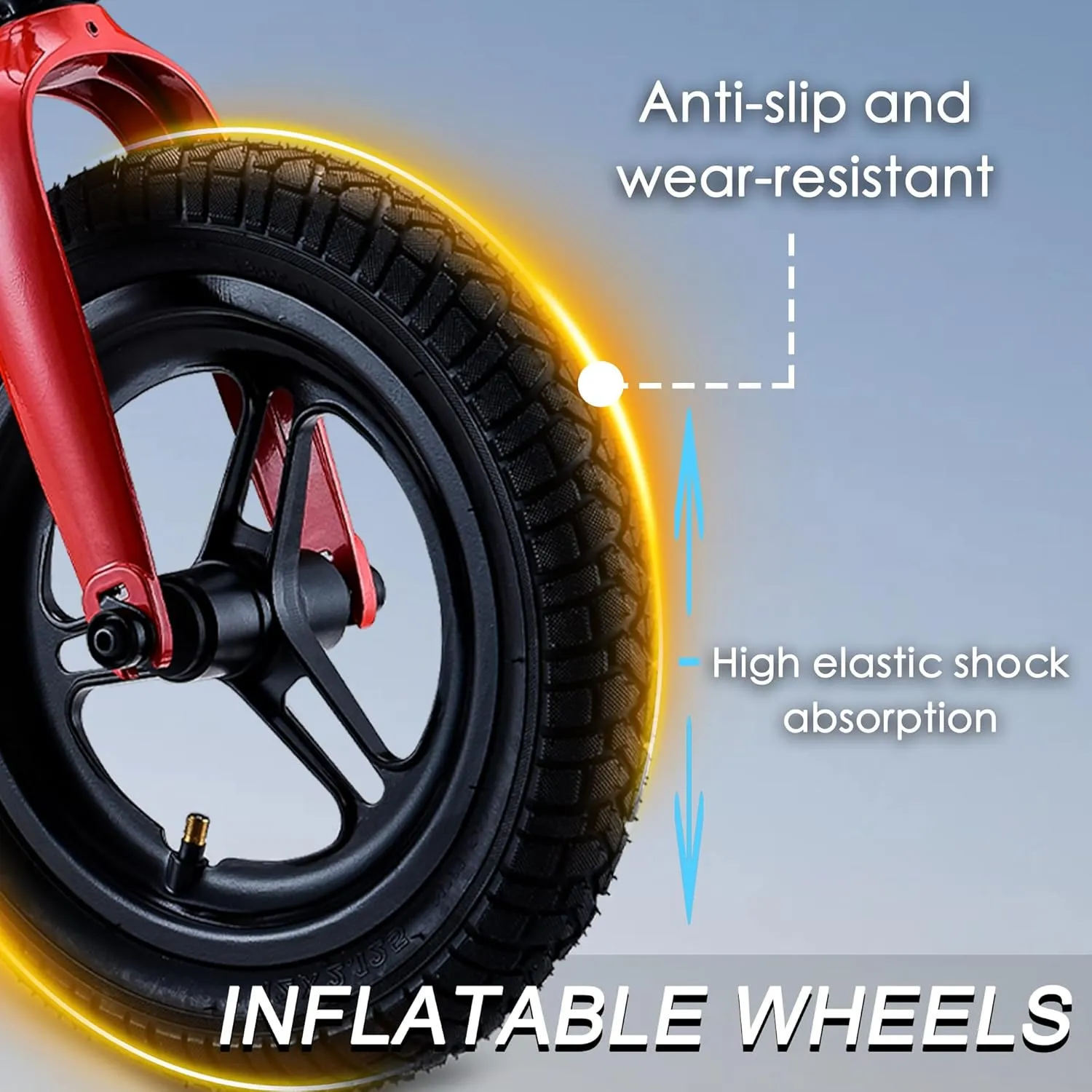 Electric Balance Bike for Kid 3-5 Old Children Electric Mini Bike with Colorful Lights 2 Speed 12 Inch 9Mph 24V 180W for Boy Girl Beginner Gift Adjustable Seat & Handle