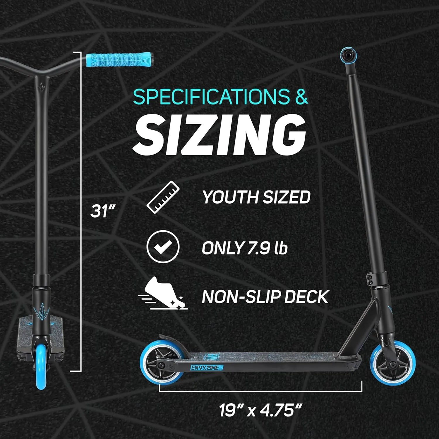 Envy Scooters ONE S3 Stunt Scooter - Trick Scooters for Kids 6-12 Years - Beginner Freestyle Scooter