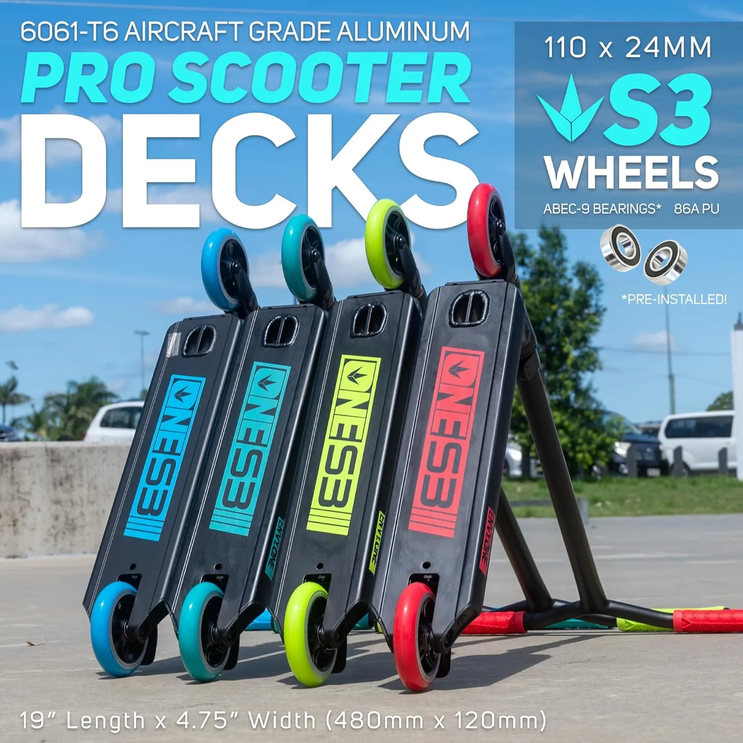 Envy Scooters ONE S3 Stunt Scooter - Trick Scooters for Kids 6-12 Years - Beginner Freestyle Scooter
