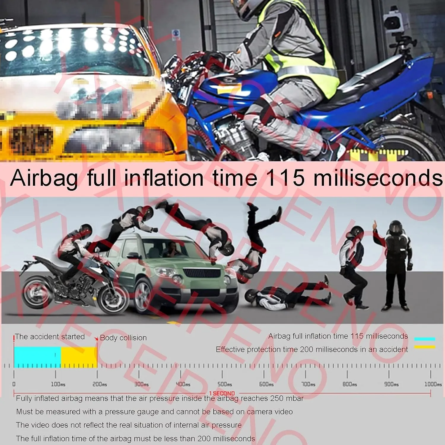Equestrian Inflatable Vest Motorcycle Vest with Airbag Professional Airbag System 0.1 Second Trigger Motorcycle Riding, Equestrian Sports, Off-Road Anti-Falling Airbag Vest