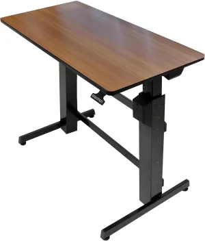 Ergotron – WorkFit-D Standing Desk, Height Adjustable Sit Stand Ergonomic Desk – Walnut