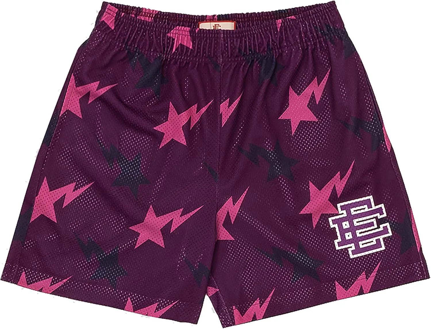 Eric Shorts Mesh Print Drawstring Shorts Hip Hop Casual Cool Workout Basketball Short Pants