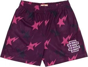 Eric Shorts Mesh Print Drawstring Shorts Hip Hop Casual Cool Workout Basketball Short Pants