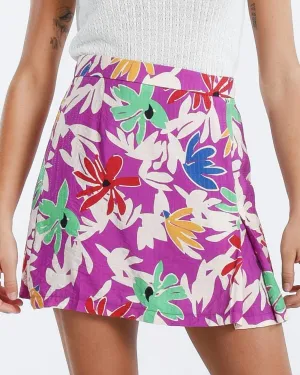 Eva Printed Skirt in Purple | Purple