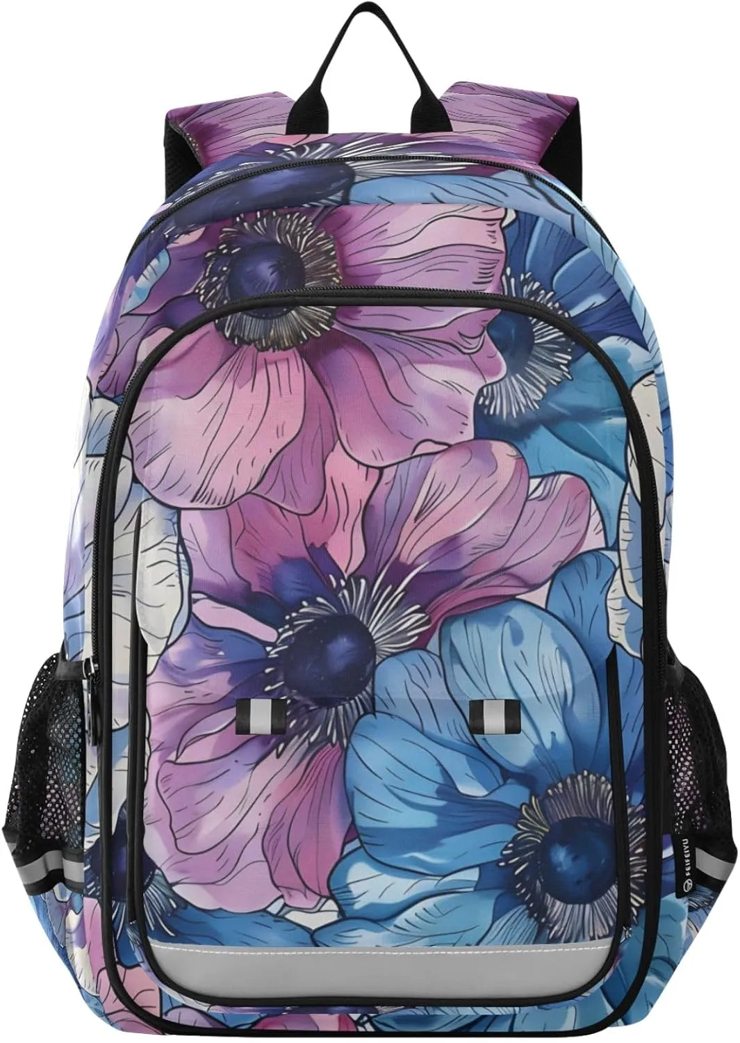 Exotic Anemone Flower Laptop Backpack for Boys Girls, Bookbag Travel Bag Casual Daypack School Backpack for Students