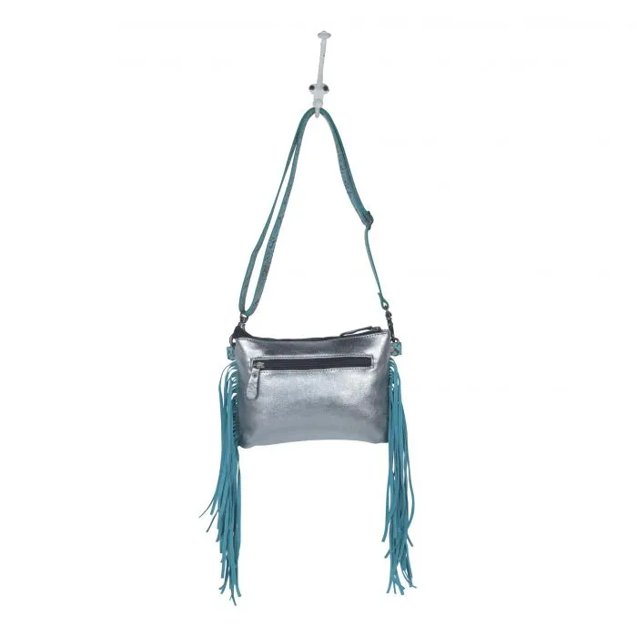 Exotic Azure Leather & Hairon Bag