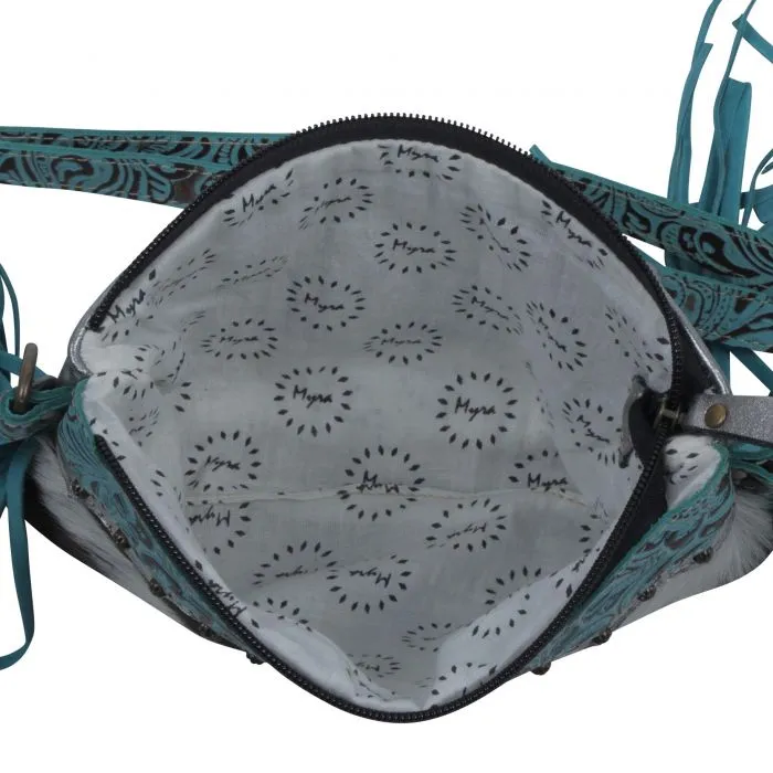 Exotic Azure Leather & Hairon Bag