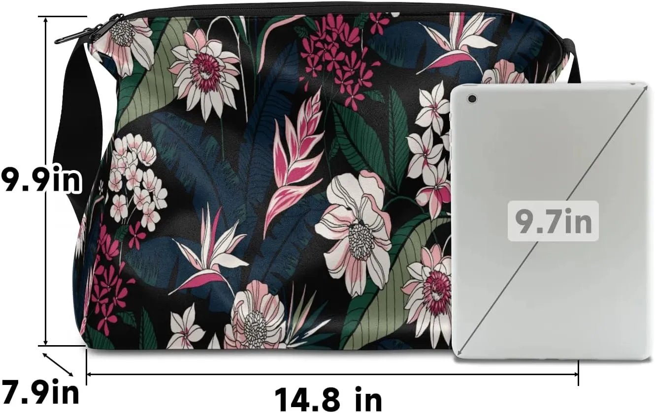 Exotic Flower Small Gym Bag for Men Women Workout Sport Duffle Bag Waterproof Weekender Overnight Bag Lightweight Carry on Tote Bag Crossbody Shoulder Travel Bag for Swim Yoge Dance