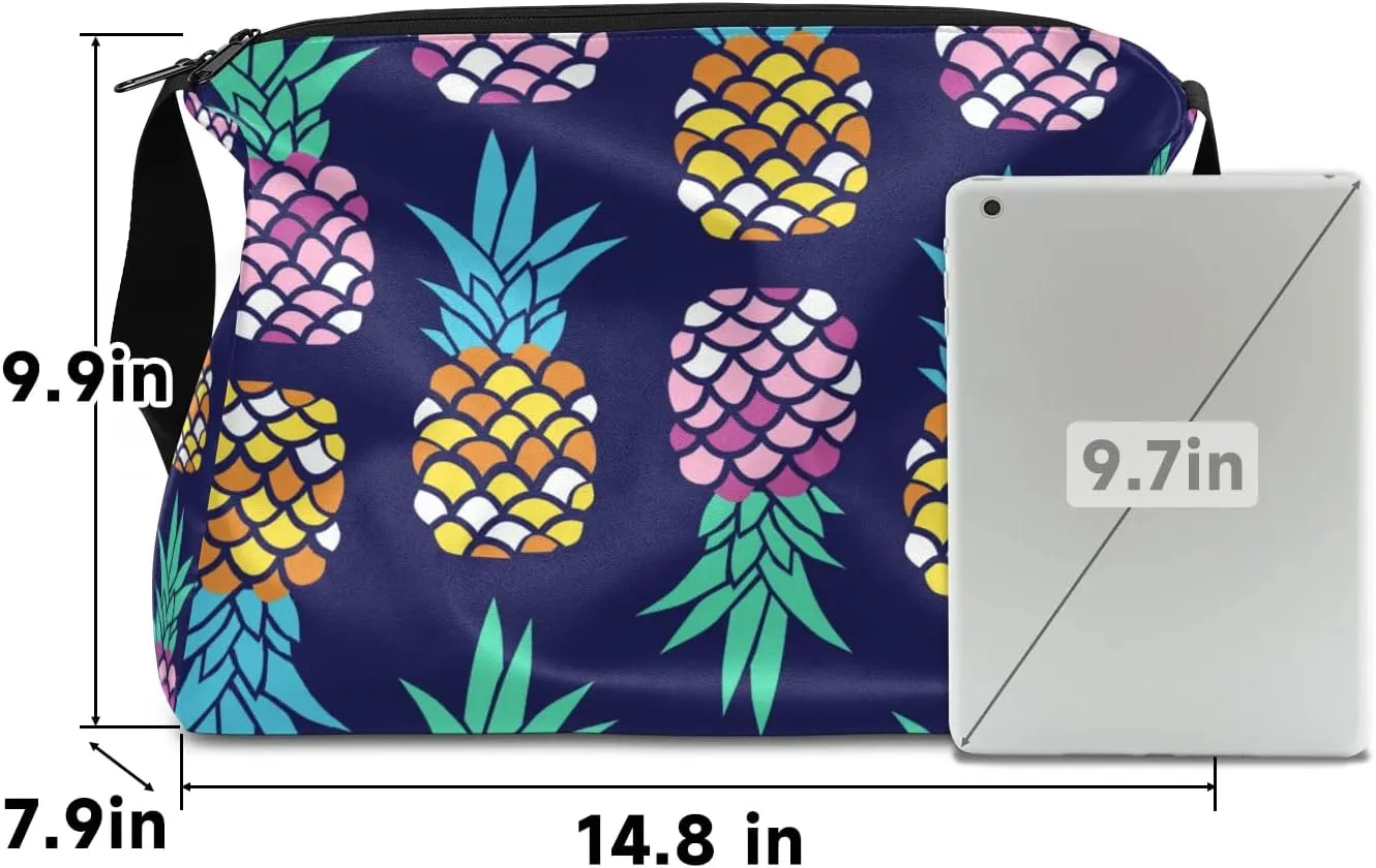 Exotic Fruits Pineapple Small Gym Bag for Men Women Workout Sport Duffle Bag Waterproof Weekender Overnight Bag Lightweight Carry on Tote Bag Crossbody Shoulder Travel Bag for Swim Yoge Dance