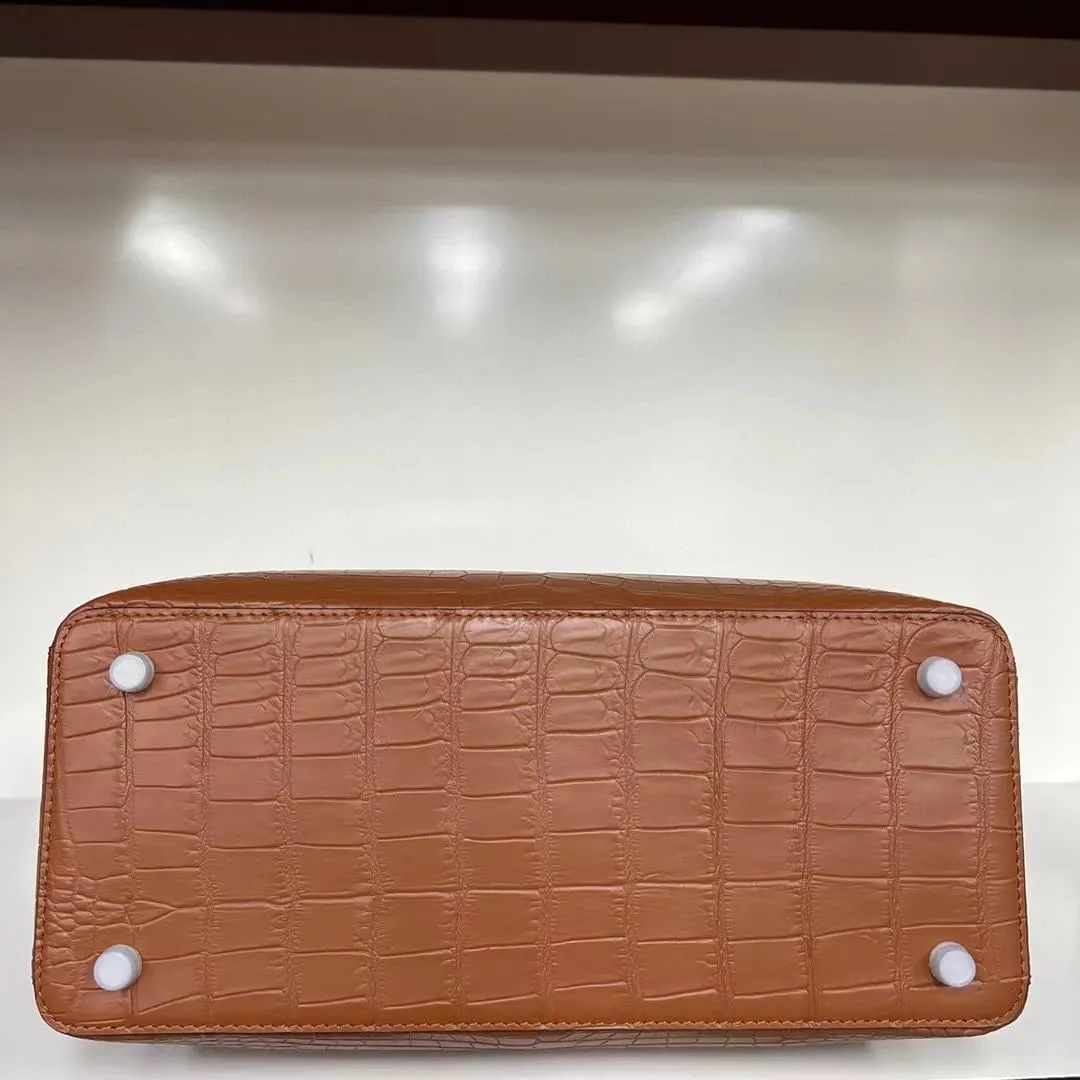 Exotic Genuine Crocodile Skin Women Handbag Authentic Alligator Leather Lady Large Shoulder Bag Female Work Purse