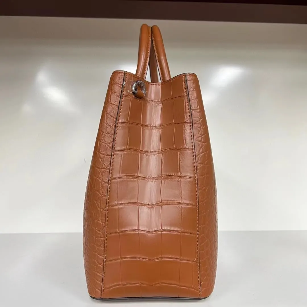 Exotic Genuine Crocodile Skin Women Handbag Authentic Alligator Leather Lady Large Shoulder Bag Female Work Purse