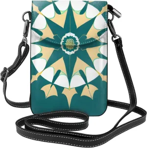 Exotic Style Floral Women'S Leather Mini Crossbody Bag With Detachable Shoulder Strap, Suitable For Walking And Shopping Trips