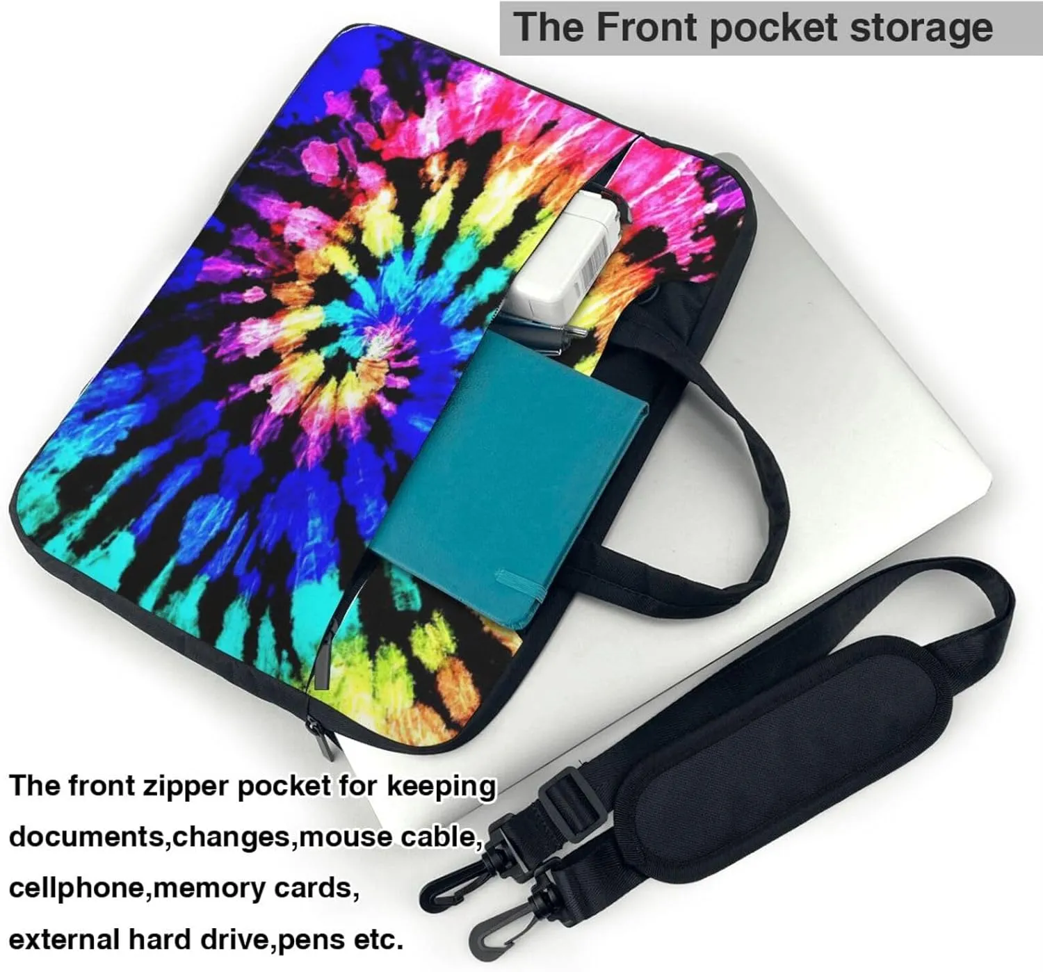 Exotic Tribe Tie Dye Style Print Laptop Bag,Can Use It Freely As A Shoulder Bag,Crossbody Bag,And Briefcase
