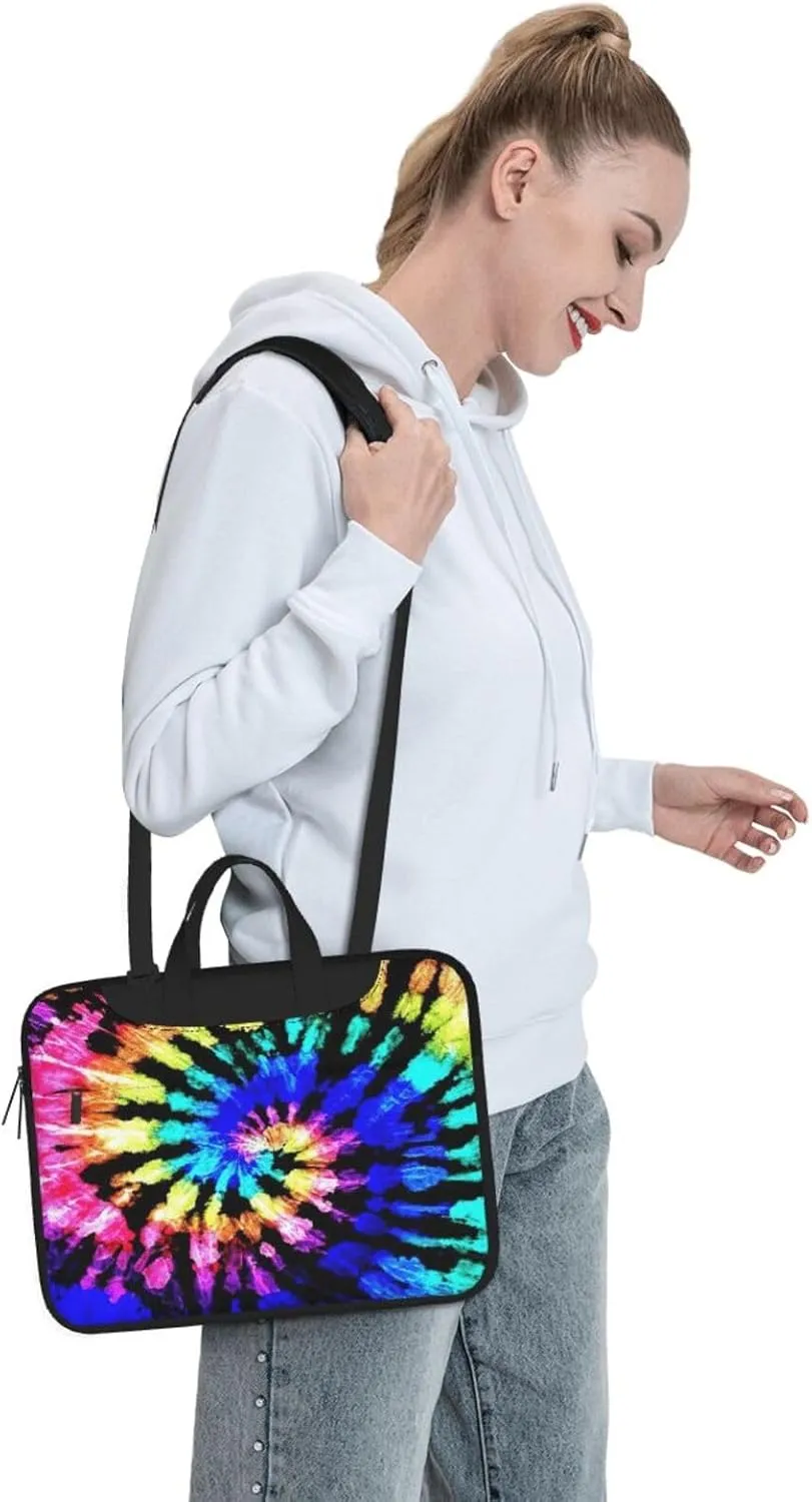 Exotic Tribe Tie Dye Style Print Laptop Bag,Can Use It Freely As A Shoulder Bag,Crossbody Bag,And Briefcase