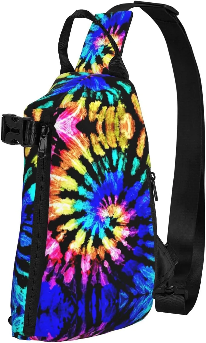 Exotic Tribe Tie Dye Style Print Trend Casual Crossbody Chest Bag Multipurpose Cross Body Shoulder Bag