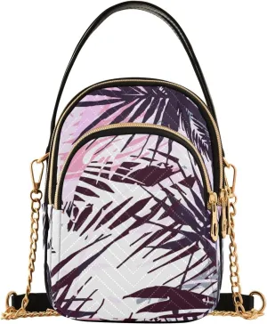 Exotic Tropical Pattern Small Women's Crossbody Purse, Shoulder Bag for Women Handbags Cell Phone Purse