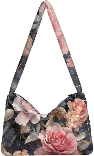 Exotic Tropical Vrctor Hawaiian Plants Shoulder Bag, Plush Hand Bag, Autumn Handbags